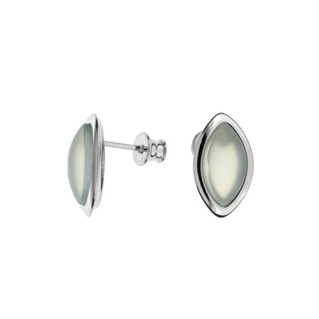 Silver earrings with agat aqua