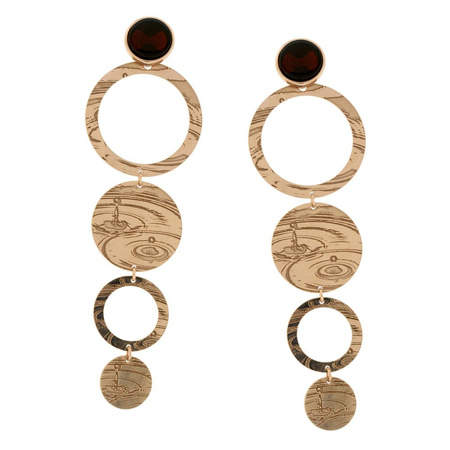 Silver earrings with amber