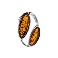 Wisiorek srebrny z bursztynem