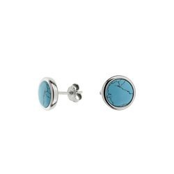 Silver earrings with turquoise