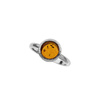 Silver ring with amber