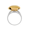 Silver ring with amber