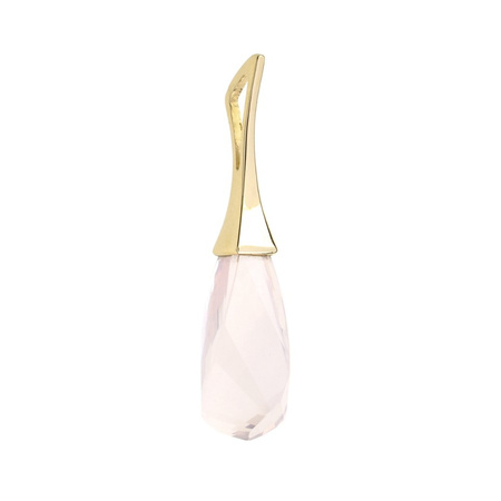 Gold pendant with rose quartz