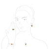 Silver earrings with amber
