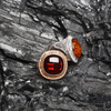 Silver ring with amber