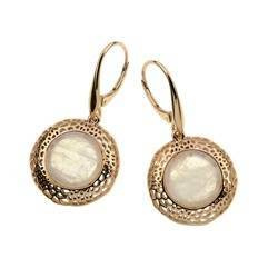 Silver earrings with moonstone