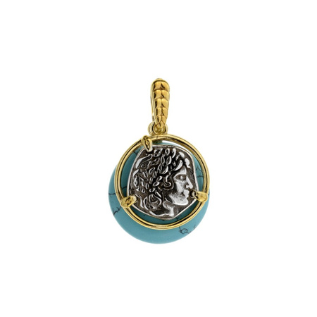 Silver pendant with turquoise