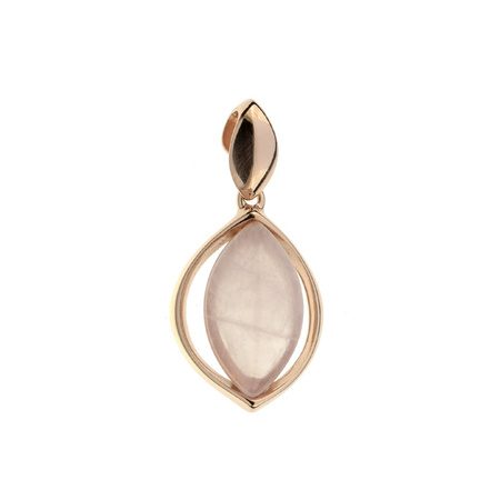 Silver pendant with rose quartz 