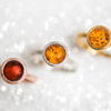 Silver ring with amber