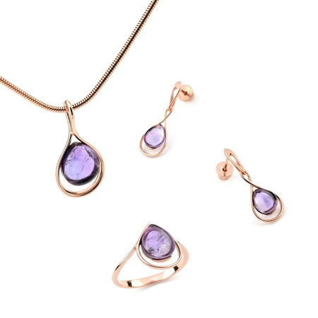 Silver ring with amethyst
