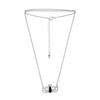 Silver necklace with amber - crown