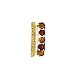 Silver pendant with amber