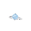 Gold ring with blue topaz