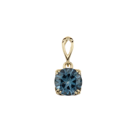 Wisiorek złoty z topazem london blue