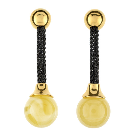 Earings Qule with amber