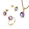 Gold pendant with amethyst