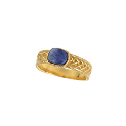 Silver ring with amber