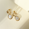 Silver earrings with mother of pearl