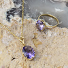 Gold ring with amethyst 