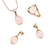 Silver earrings with rose quartz