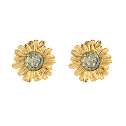 Silver earrings with amber - Margaret