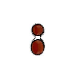 Silver pendant with amber