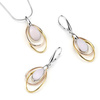 Silver pendant with pink opal