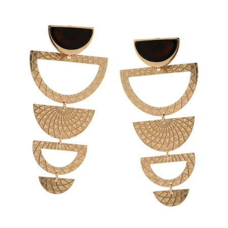 Silver earrings with amber