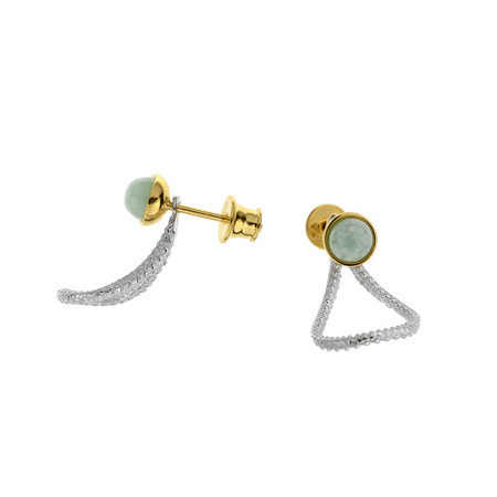 Silver earrings with amazonite