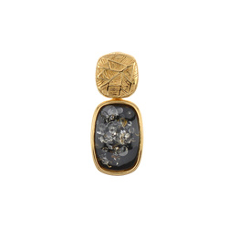 Silver pendant with amber