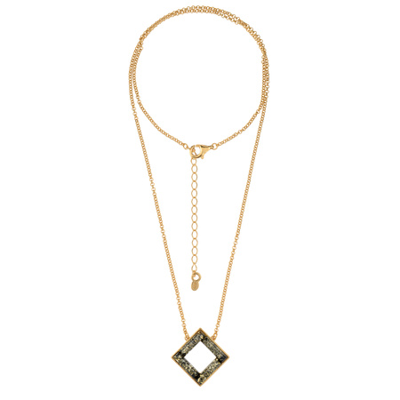 Silver necklace with amber