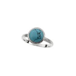 Silver ring with turquoise