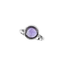 Silver ring with agat amethyst
