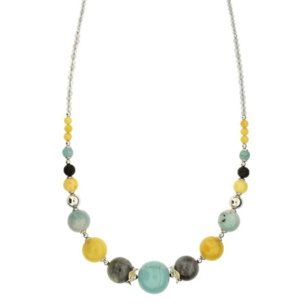 Silver set with amber