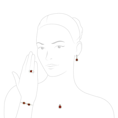 Silver ring with carnelian