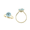 Gold ring with blue topaz