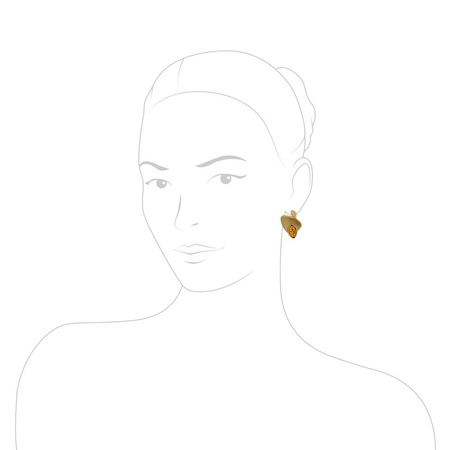 Silver earrings with amber
