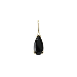 Gold pendant with black agate