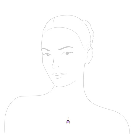 Silver pendant with amethyst