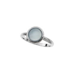 Silver ring with blue agat
