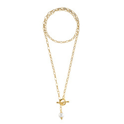 Silver necklace with pearl