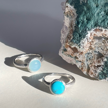 Silver ring with turquoise