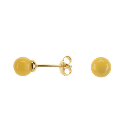 Silver earrings with amber