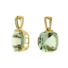 Gold pendant with green amethyst