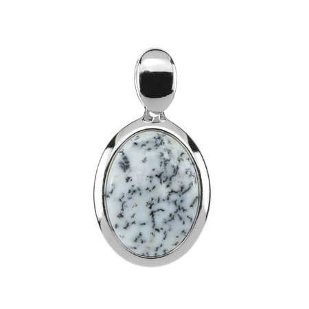 Silver pendant with agate