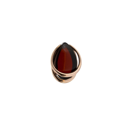 Silver pendant with amber