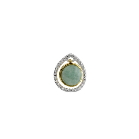 Silver pendant with amazonite