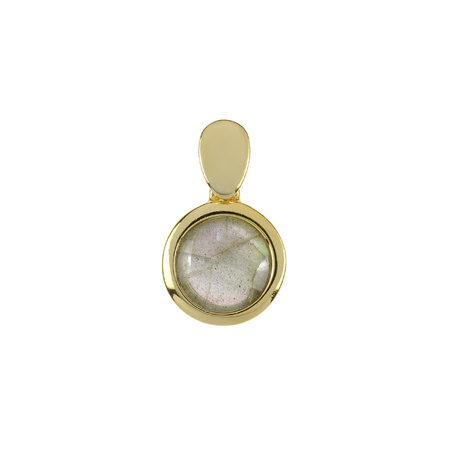 Silver pendant with labradorite