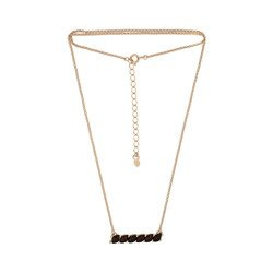 Silver necklace with amber