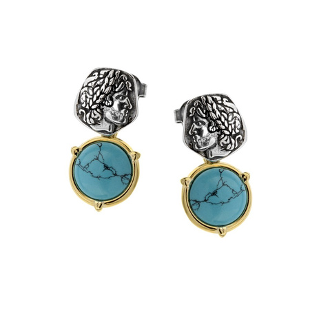 Silver earrings with turquoise